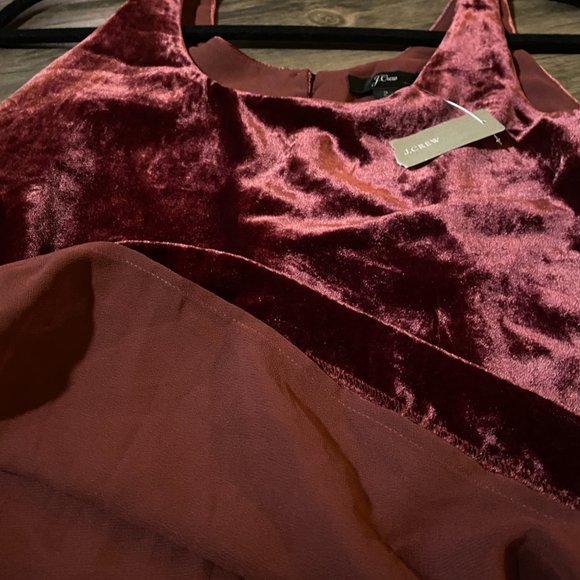 J. Crew Velvet Burgundy Tank Top - Picture 5 of 5